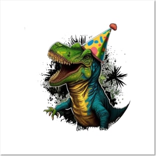 Adult Dinosaur Birthday Party Posters and Art